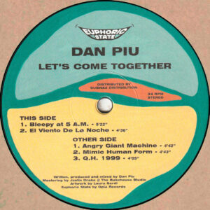 Dan Piu - Let's Come Together (EPHCS002)