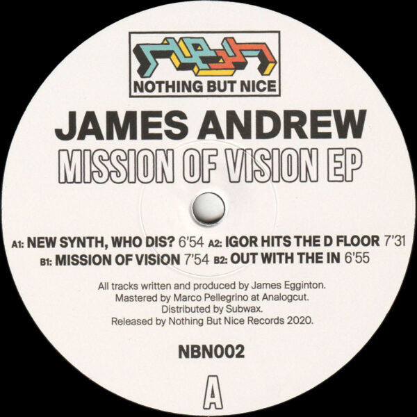 James Andrew - Mission Of Vision EP - 12" (NBN002)