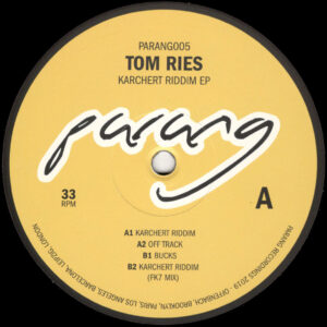 Tom Ries - Karchert Riddim (Incl. FK7 Remix) - 12" (PARANG005)