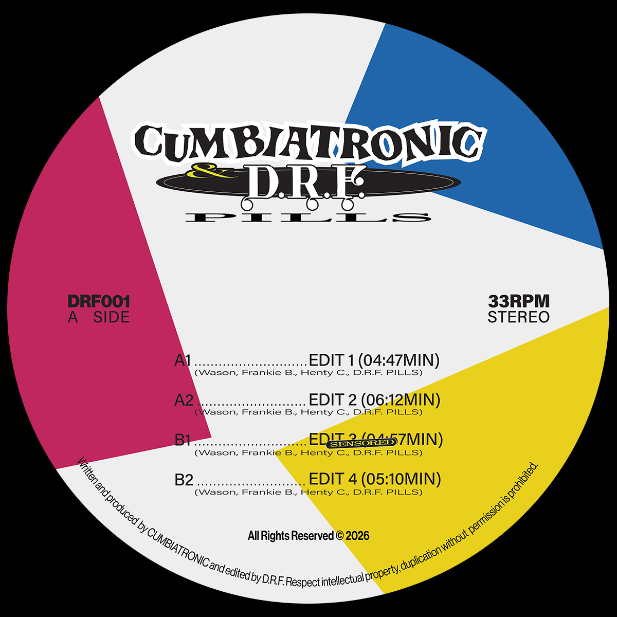 D.R.F. Pills & Cumbiatronic - Cumbia On Pills EP (DRF001)
