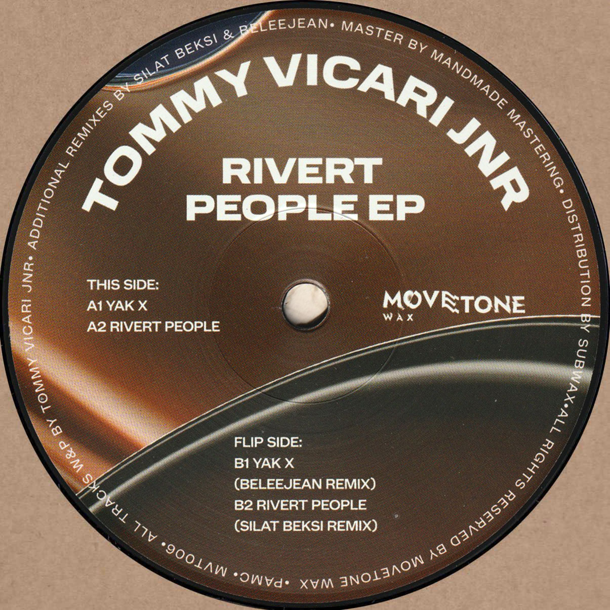 Tommy Vicari Jnr - Rivert People EP (Incl. BeleeJean & Silat Beksi Remixes) (MVT006)